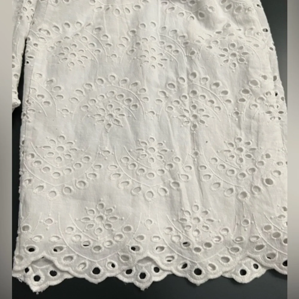TOPSHOP EYELET RUFFLE JUMPSUIT - Picture 13 of 16
